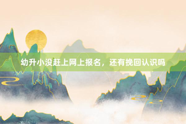 幼升小没赶上网上报名，还有挽回认识吗