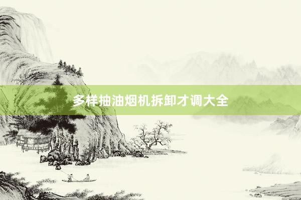 多样抽油烟机拆卸才调大全